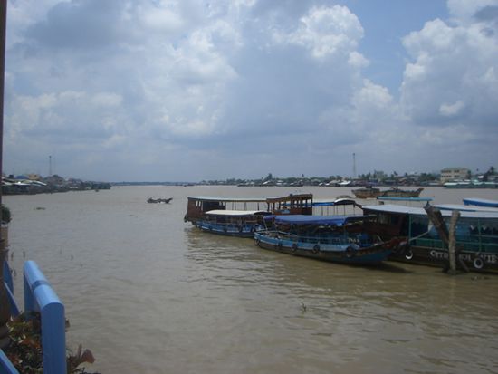 JUHUU, mein erster Blick auf den Mekong!