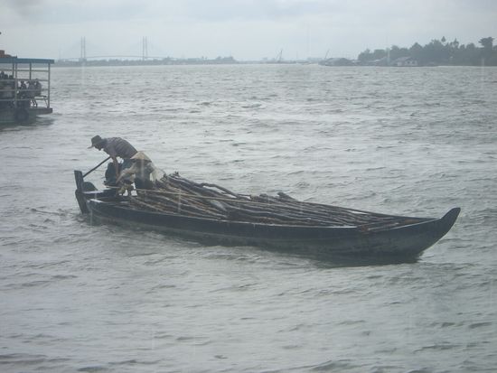 ein Schiffchen auf dem Mekong