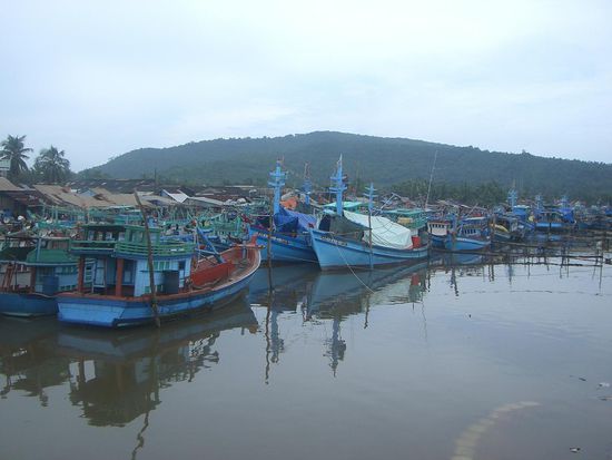 Hafen im osten der Phu Quoc Insel...