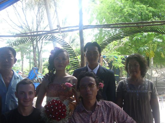Foto mit dem Hochzeitspaerchen...