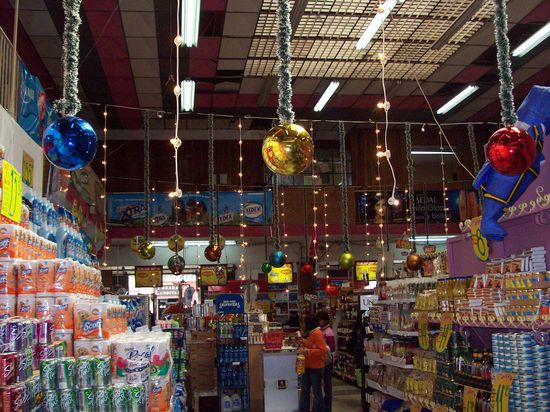 Weihnachtsfeeling im Supermarkt