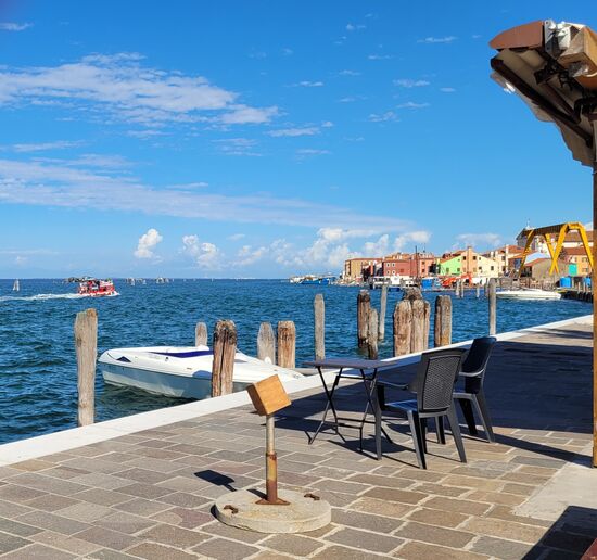 Blick auf den Hauptort Pellestrina