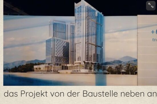 der Ankünder bzw. das Transparent vor 8 Jahren