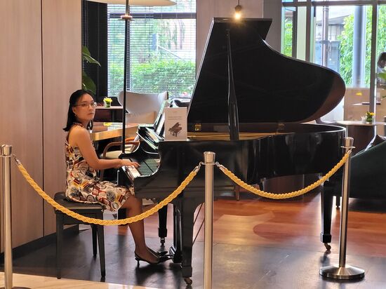 Zur Teestunde gabs ein Konzert in der Lobby.