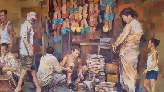 lässige Wandmalereien ziehren große Flächen in der Stadt