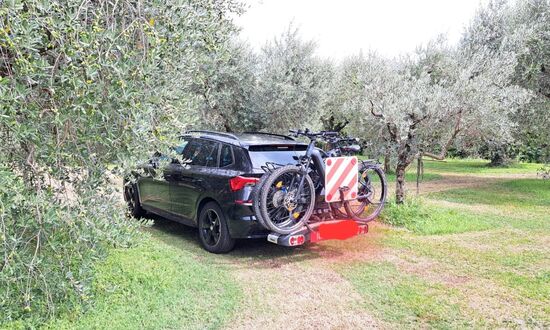 unsere Auto ist aber sehr gemütlich untergebracht