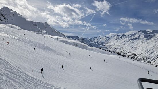 heute nicht viel los auf der Piste