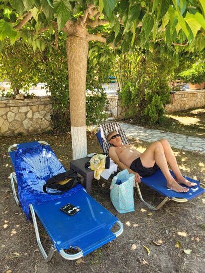 Am Palmbeach genießen wir die letzten Stunden bevor wir zur Fähre müssen.
