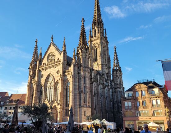 mittelalterische, protestantische Kirche Saint-Etienne