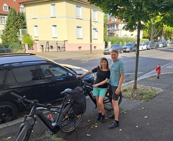 Insgesamt sind wir 188 km mit dem Rad gefahren und jetzt werden die Räder auf unseren Blacky gepackt und dann gehts nach Hause - ca. 5 Stunden Autofahrt liegen vor uns.