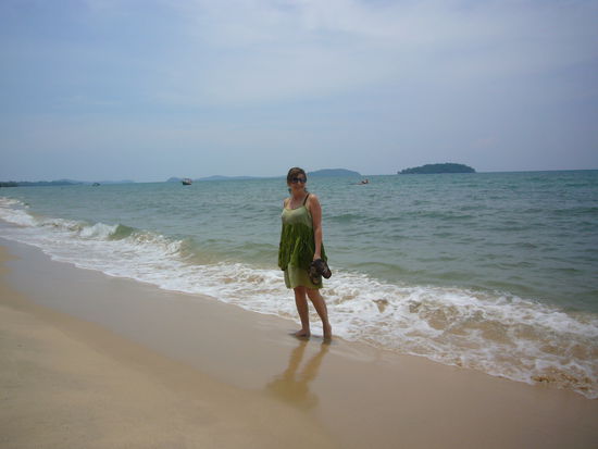 the grandmother am Otres-Beach