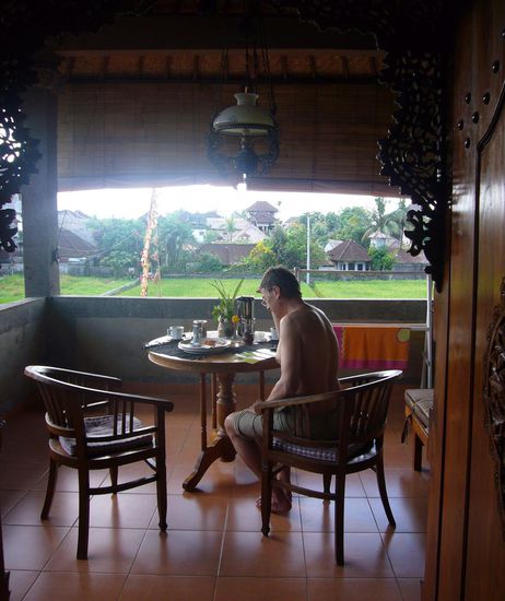 das Frühstück wurde auf unsere Terasse serviert