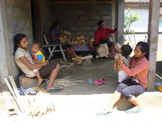 wir machten Einkehr bei einer Familie