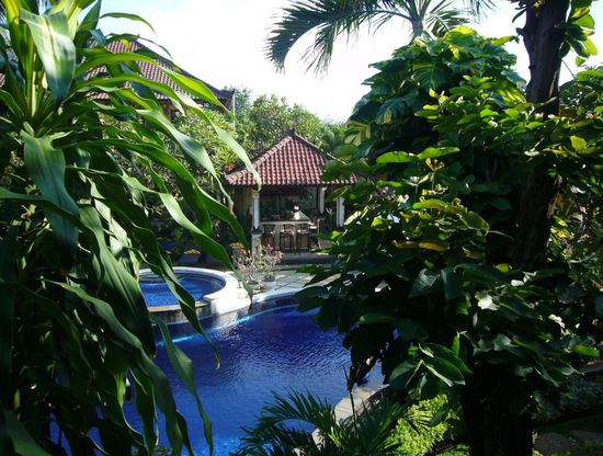 Hotel Suma - Ausblick von unserem Zimmer direkt zur Hotelbar