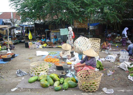 Markt im Landesinneren von Lombok