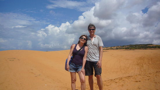 die roten Sanddünen etwas außerhalb vom Fischerdorf Mui Ne