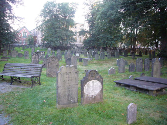 Old Burying Ground - ein nationalhistorischer Friedhof
das letzte Begräbnis hier war 1844