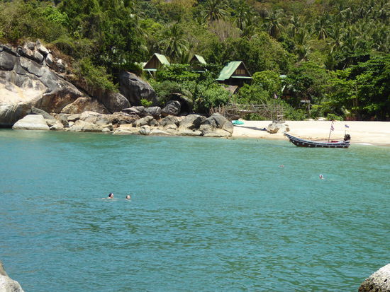 Haad Than Sadet - unser Lieblingsstrand: die richtige Tiefe zum Schwimmen und das kühlste Wasser um ganz Koh Phangan