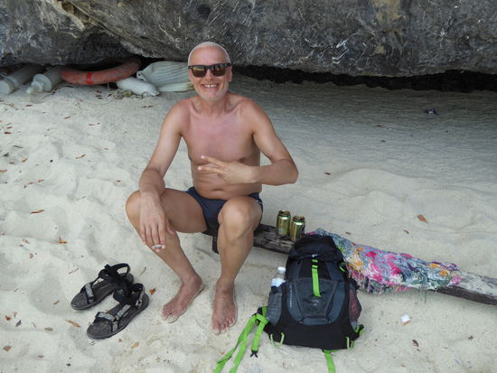 viele Stufen hinauf, dann wieder hinab, dann wieder hinauf und wieder hinab - und dann ein Bier !!!