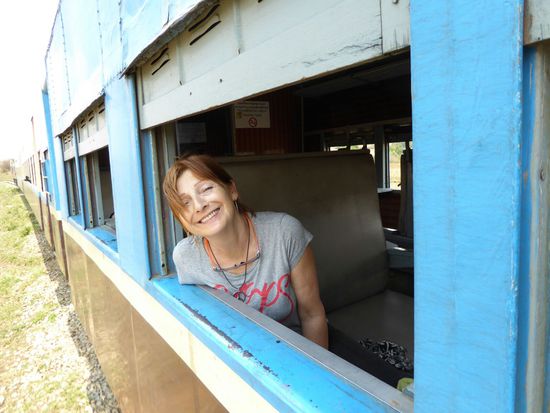 das ist der klimatisierter Zug für die grüne Evi