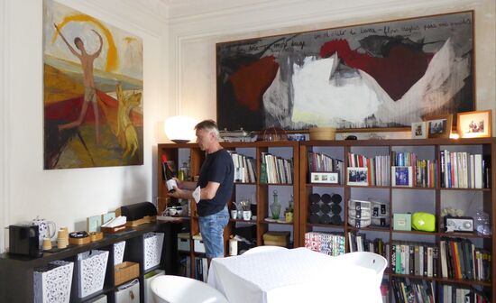 nicht nur der Wein im Kühler war equisit sondern auch die Kunst im Haus