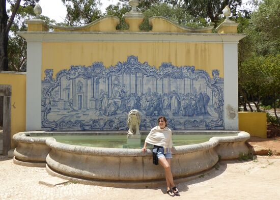 Brunnen beim Museum im Parque Municipal da Gandarinha