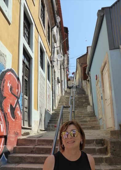 es gibt auch hier viele Treppen