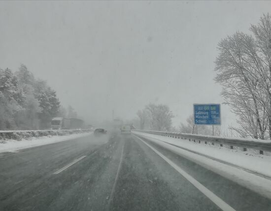 ... und nach Innsbruck mit Schneetreiben