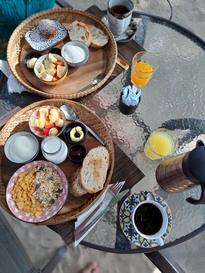 das Frühstück wurde liebevoll serviert