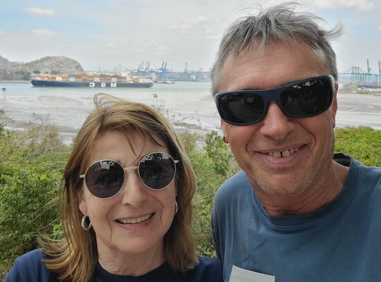 der erste Blick auf den Panamakanal