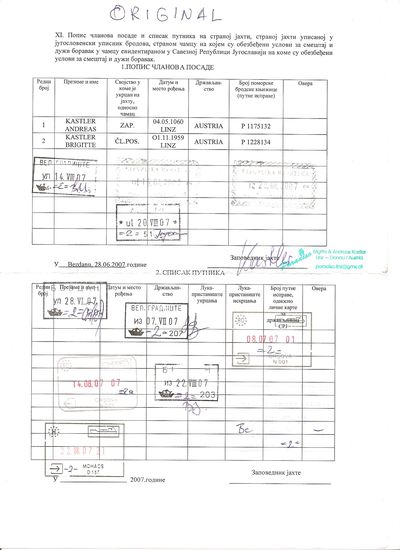 Das wichtigste Grenzdokument, das uns die gesamte Reise begleitet hat.