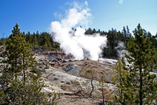 Der Steamboat-Geysir