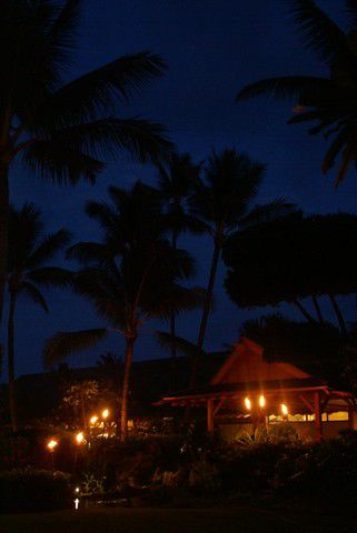 Abendstimmung am Hotel