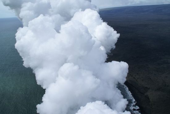 Wolke über der Küste
