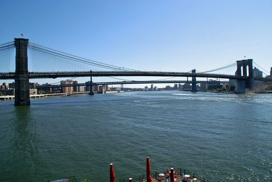 Blick auf die Brooklyn Bridge