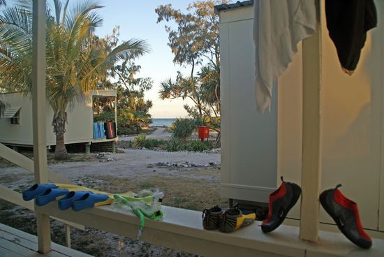 Blick aus unserem Hüttchen.