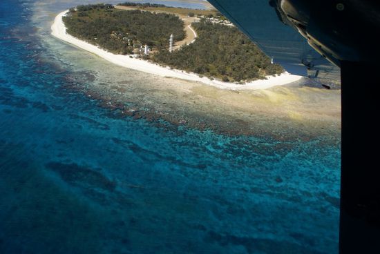Der Blick zurück auf die Insel