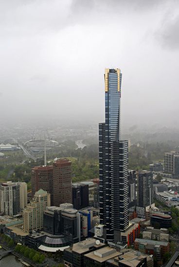 Im Eureka Tower befindet sich die höchste Besucherplattform der südlichen Hemisphäre. Mit Glasboden, niemals !!!