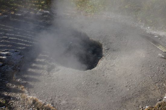 In Rotorua dampft es einfach überall !