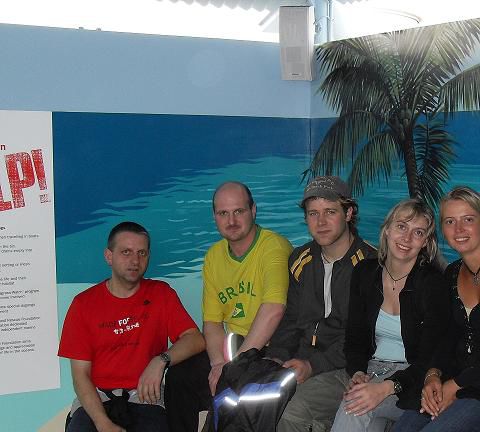 Da waeren sie, Poppel, Lu, Higgins und meine Schwester Sylvia