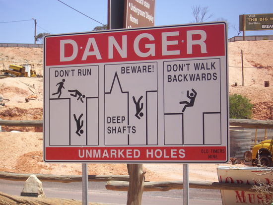 die Gefahren einer Minengegend