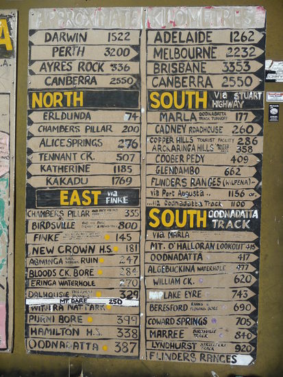 von Cooper Pedy gehts ueberall hin 