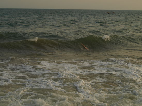 Größenvergleich: Arm und Welle