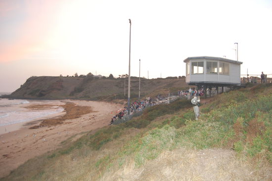 Eine der 3 Tribuenen.