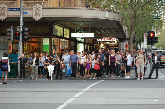 Auf einer der Einkaufsstrassen...
