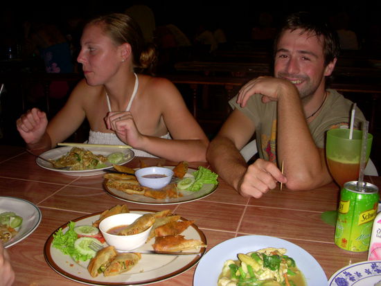 Beim Essen lassen wir es uns immer richtig gut gehen.