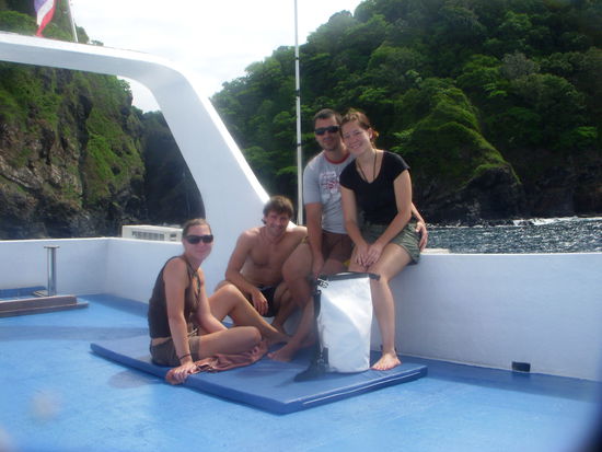 Auf dem Oberdeck des Schiffes.