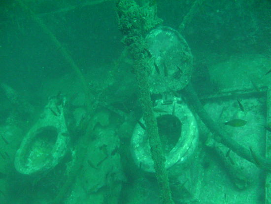 Sogar die Toiletten sind noch da.