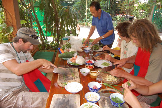 Alles muss klein geschnipselt werden.