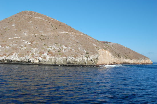 Die Insel Daphne haben wir nur mit dem Schiff am letzte Morgen umrundet.